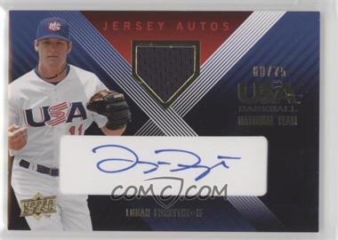 2008 Upper Deck USA Baseball National Teams - National Team - Jersey Autos Blue Ink #LFE-6 - Logan Forsythe /75