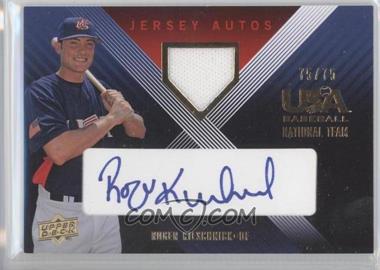 2008 Upper Deck USA Baseball National Teams - National Team - Jersey Autos Blue Ink #RKE-12 - Roger Kieschnick /75