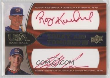 2008 Upper Deck USA Baseball National Teams - Today and Tomorrow Autographs - Red Ink #TT-10 - Roger Kieschnick, Robbie Grossman /25