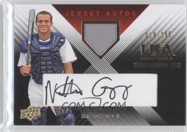 2008 Upper Deck USA Baseball National Teams - Youth National Team - Jersey Autos Black Ink #YE-9 - Nate Gonzalez /295