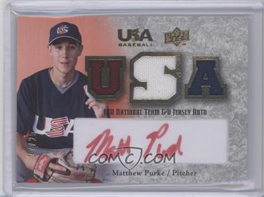 2008 Upper Deck USA Baseball Teams - 18U National Team Game-Used Jersey - Red Ink Autographs #18U-MP - Matt Purke /25