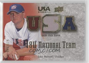 2008 Upper Deck USA Baseball Teams - 18U National Team Game-Used Jersey #18U-JB - Jake Barrett /179
