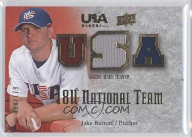 2008 Upper Deck USA Baseball Teams - 18U National Team Game-Used Jersey #18U-JB - Jake Barrett /179