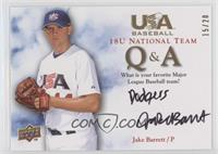 Jake Barrett (Favorite Team) [Noted] #/20