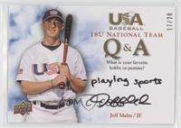 Jeff Malm (Hobby or Pastime) #/20