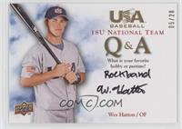 Wes Hatton (Hobby or Pastime) [Noted] #/20