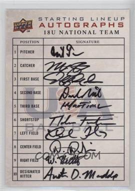 2008 Upper Deck USA Baseball Teams - 18U National Team Starting Lineup Autographs #18SL-1 - 18U National Team /12