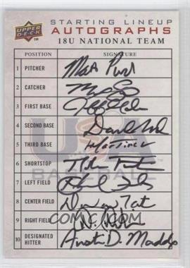 2008 Upper Deck USA Baseball Teams - 18U National Team Starting Lineup Autographs #18SL-10 - Matt Purke, Max Stassi, Jeff Malm, Harold Martinez, Nolan Fontana, Nick Franklin, Donovan Tate, Andrew Aplin, Austin Maddox /12