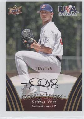 2008 Upper Deck USA Baseball Teams - [Base] - Gold Autographs #80 - Kendal Volz /175