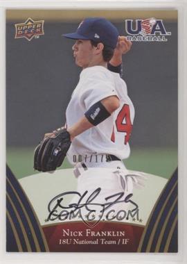 2008 Upper Deck USA Baseball Teams - [Base] - Gold Autographs #88 - Nick Franklin /175