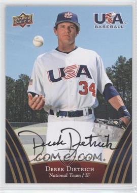 2008 Upper Deck USA Baseball Teams - [Base] - Green Autographs #64 - Derek Dietrich /2