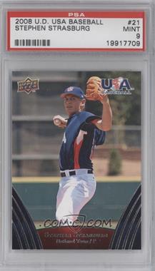 2008 Upper Deck USA Baseball Teams - [Base] #21 - Stephen Strasburg [PSA 9 MINT]