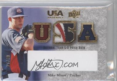 2008 Upper Deck USA Baseball Teams - National Team Game-Used Jersey - Black Ink Autographs #NT-MM - Mike Minor /30