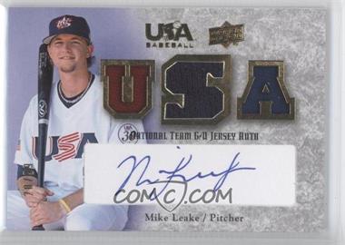 2008 Upper Deck USA Baseball Teams - National Team Game-Used Jersey - Blue Ink Autographs #NT-ML - Mike Leake /99