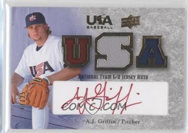2008 Upper Deck USA Baseball Teams - National Team Game-Used Jersey - Red Ink Autographs #NT-AG - A.J. Griffin /25