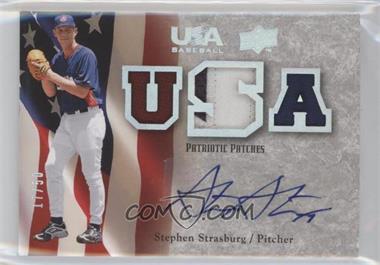 2008 Upper Deck USA Baseball Teams - Patriotic Patches Autographs #PPA-SS - Stephen Strasburg /50