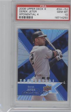 2008 Upper Deck X - Xponential4 #X4-DJ - Derek Jeter [PSA 10 GEM MT]