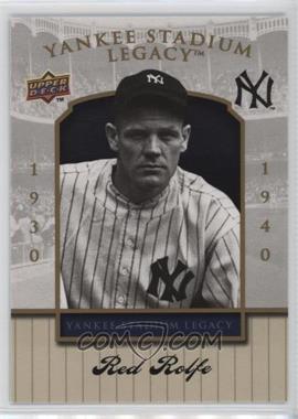 2008 Upper Deck Yankee Stadium Legacy Final Season Box Set - [Base] #15 - Red Rolfe