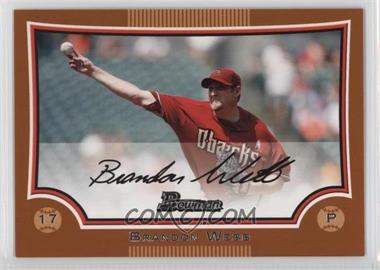 2009 Bowman - [Base] - Orange #180 - Brandon Webb /250