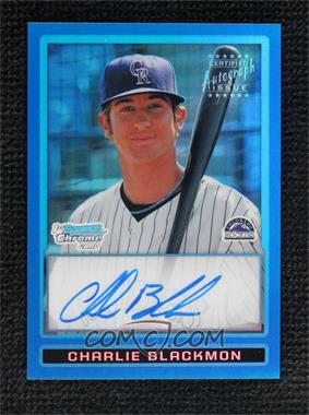 2009 Bowman - Chrome Prospects - Blue Refractor #BCP121 - Charlie Blackmon /150