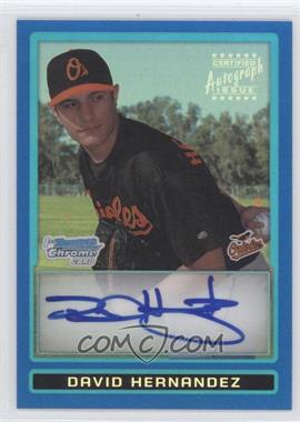 2009 Bowman - Chrome Prospects - Blue Refractor #BCP122 - David Hernandez /150