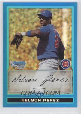 2009 Bowman - Chrome Prospects - Blue Refractor #BCP55 - Nelson Perez /150