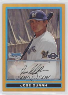 2009 Bowman - Chrome Prospects - Gold Refractor #BCP69 - Jose Duran /50