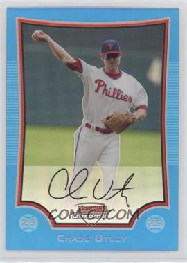 2009 Bowman Chrome - [Base] - Blue Refractor #4 - Chase Utley /150 [EX to NM]