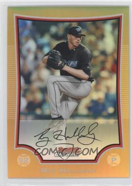 2009 Bowman Chrome - [Base] - Gold Refractor #116 - Roy Halladay /50