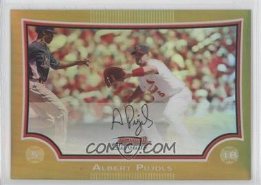 2009 Bowman Chrome - [Base] - Gold Refractor #2 - Albert Pujols /50