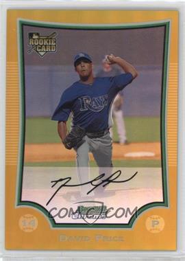 2009 Bowman Chrome - [Base] - Gold Refractor #213 - David Price /50