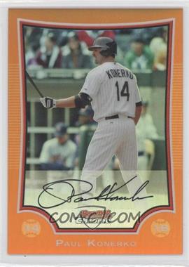 2009 Bowman Chrome - [Base] - Orange Refractor #127 - Paul Konerko /25