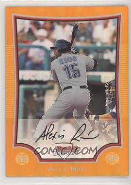 2009 Bowman Chrome - [Base] - Orange Refractor #158 - Alex Rios /25