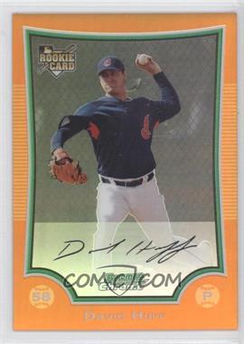 2009 Bowman Chrome - [Base] - Orange Refractor #42 - David Huff /25