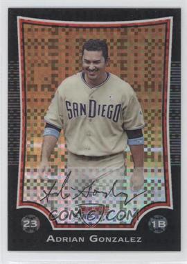 2009 Bowman Chrome - [Base] - X-Fractor #177 - Adrian Gonzalez /250