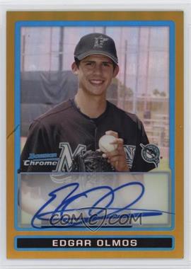 2009 Bowman Chrome - Prospects - Gold Refractor #BCP103 - Edgar Olmos /50