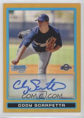 2009 Bowman Chrome - Prospects - Gold Refractor #BCP107 - Cody Scarpetta /50