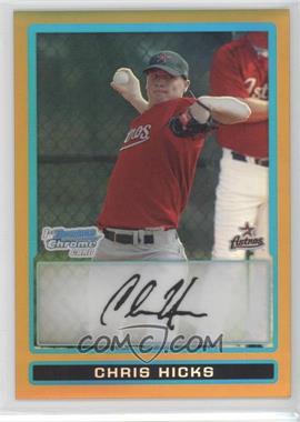 2009 Bowman Chrome - Prospects - Gold Refractor #BCP144 - Chris Hicks /50