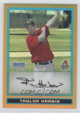 2009 Bowman Chrome - Prospects - Gold Refractor #BCP180 - Taylor Harbin /50