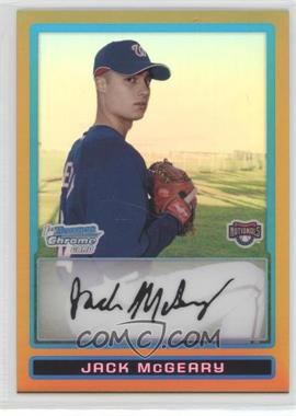 2009 Bowman Chrome - Prospects - Gold Refractor #BCP185 - Jack McGeary /50
