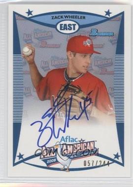 2009 Bowman Draft Picks & Prospects - Aflac All-American Autographs #AFLAC-ZW - Zack Wheeler /244