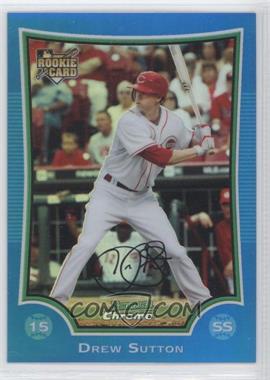 2009 Bowman Draft Picks & Prospects - Chrome - Blue Refractor #BDP34 - Drew Sutton /99