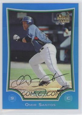 2009 Bowman Draft Picks & Prospects - Chrome - Blue Refractor #BDP42 - Omir Santos /99