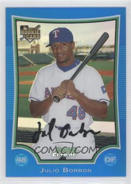 2009 Bowman Draft Picks & Prospects - Chrome - Blue Refractor #BDP49 - Julio Borbon /99