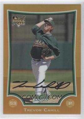 2009 Bowman Draft Picks & Prospects - Chrome - Gold Refractor #BDP4 - Trevor Cahill /50