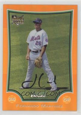 2009 Bowman Draft Picks & Prospects - Chrome - Orange Refractor #BDP55 - Fernando Martinez /25