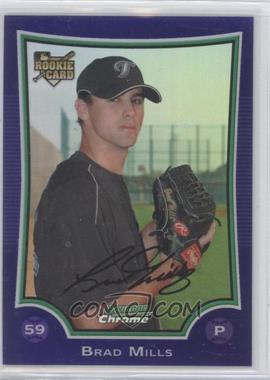 2009 Bowman Draft Picks & Prospects - Chrome - Purple Refractor #BDP31 - Brad Mills