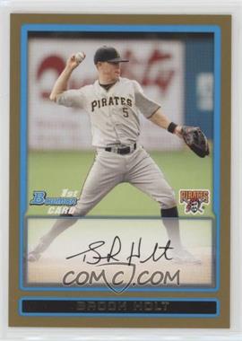 2009 Bowman Draft Picks & Prospects - Prospects - Gold #BDPP25 - Brock Holt