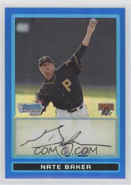 2009 Bowman Draft Picks & Prospects - Prospects Chrome - Blue Refractor #BDPP70 - Nate Baker /99