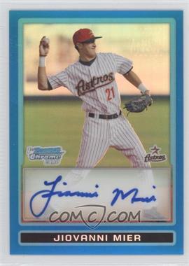 2009 Bowman Draft Picks & Prospects - Prospects Chrome - Blue Refractor #BDPP84 - Jiovanni Mier /150